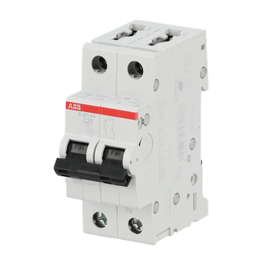 Miniature Circuit Breaker - S200 - 1P+N - 20 A - C - (AC) 6 kA – Image 4 of 4