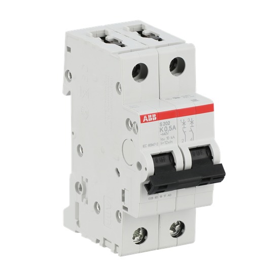 Miniature Circuit Breaker - S200 - 2P - 0.5 A - K - (AC) 6 kA