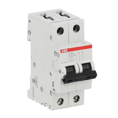 Miniature Circuit Breaker - S200 - 2P - 0.5 A - K - (AC) 6 kA