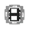 Flush Mounted Inserts Keystone Straight version 2gang black