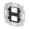 Flush Mounted Inserts Keystone Straight version 2gang black