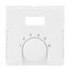 Cover plate with legend Characters 1 ... 6 for Thermostat Turn button studio white matt - Platform 63