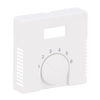 Cover plate with legend Characters 1 ... 6 for Thermostat Turn button studio white matt - Platform 63