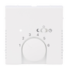 Cover plate with legend Characters 1 ... 6 for Thermostat Turn button studio white matt - Platform 63