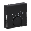 Cover plate with legend Characters 1 ... 6 for Thermostat Turn button black matt - Platform 63