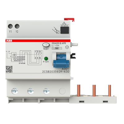 Residual Current Device Block DDA200 - 3P - 30 mA - 63 A - Type B