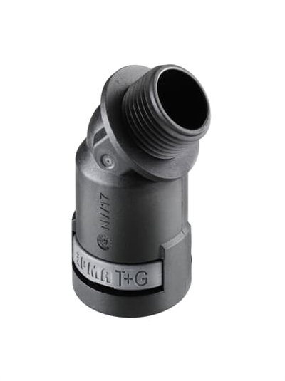 Fitting 45deg PA6 NW12 M20 IP68 bl