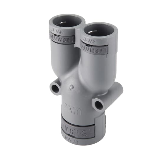 Y-distributor PA6 1xNW36 2xNW29 gry