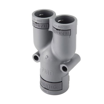 Y-distributor PA6 1xNW36 2xNW29 gry