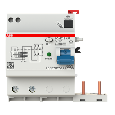 Residual Current Device Block DDA200 - 2P - 300 mA - 25 A - Type B