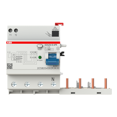 Residual Current Device Block DDA200 - 4P - 300 mA - 63 A - Type B