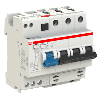Residual Current Circuit Breaker with Overcurrent Protection DS200 - 3P - 30 mA - 32 A - B - Type A