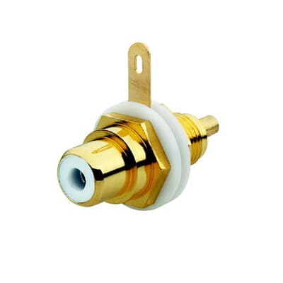 Cinch-Jack Communication adapter Straight version 2gang alpine white