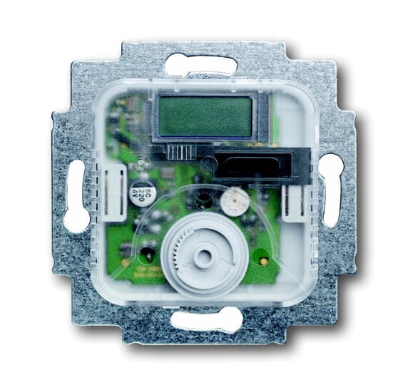 Room thermostat insert with Nightly reduction Turn button 24 V AC Normally Open (NO)