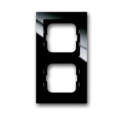 Cover frame 2-gang château-black - Busch-axcent