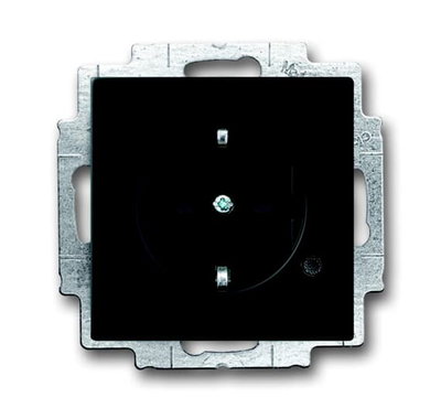 20 EUCBL-885 SCHUKO socket outlet, black matt, Socket outlets
