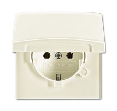 Socket Outlets with Hinged Lid white - Allwetter 44 (IP 44)