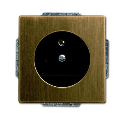 Socket Outlets Safety Shutter with screw terminals antique brass anthracite - Platform 63