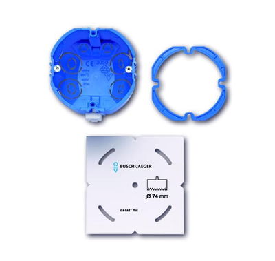 Mounting box set 1 gang blue - Busch-axcent