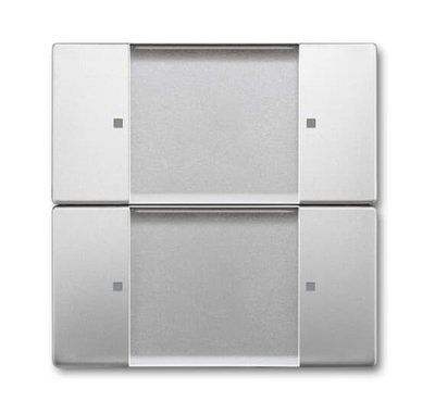 Wall sensor 2-gang 2 channel Wireless stainless steel - Pure Stainless Steel