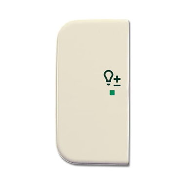 Rocker Symbol "dimming" with Small Transparent Calotte 2gang white - Busch-Duro 2000 SI
