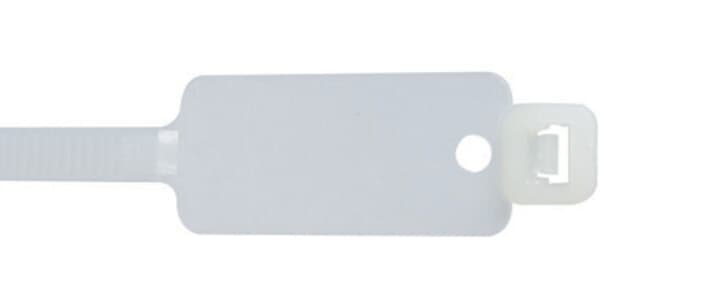 CBL TIE 50LB 8IN NAT NYLON ID MKPAD