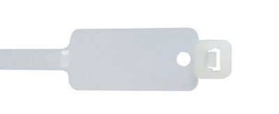 CBL TIE 50LB 8IN NAT NYLON ID MKPAD