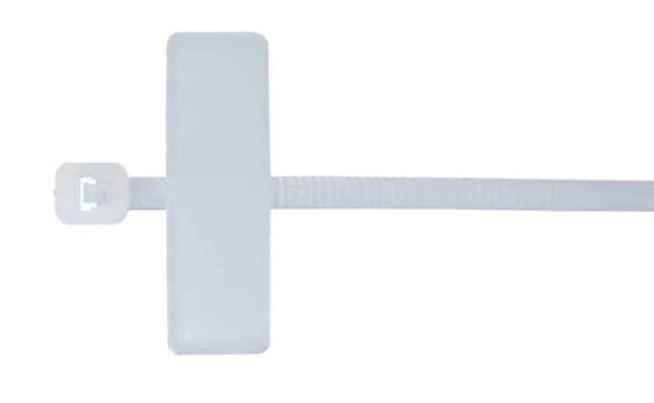 CABLE TIE 18LB 4IN NAT NYL MRK PAD