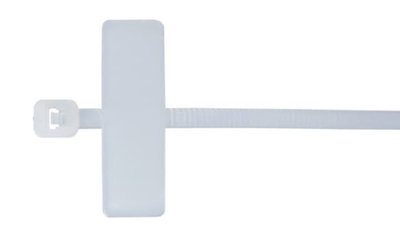 CABLE TIE 18LB 4IN NAT NYL MRK PAD