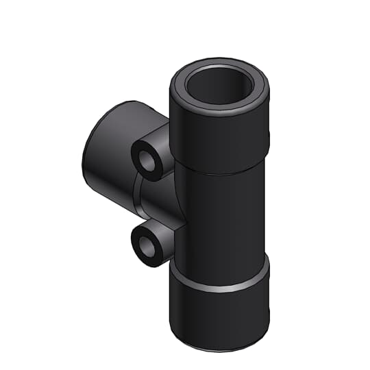 T-CONN W/CLIP NW29X23X23 PA6 GRY