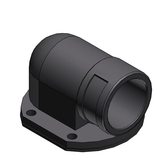 FTNG FLANGE 90deg NW17 IP66 gry