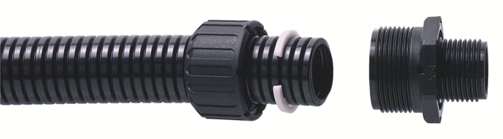 STR PA66 FITTING M25 25MM-BL