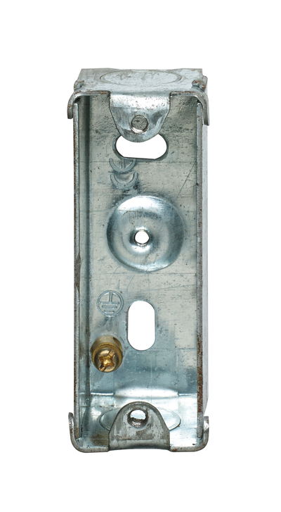 1 Gang Architrave Flush Steel Installation Box 28mm Depth