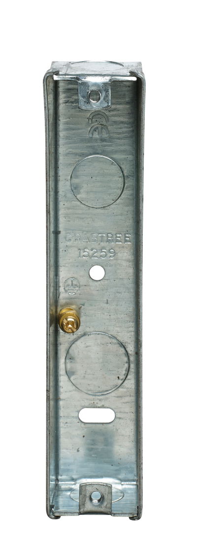 2 Gang Architrave Flush Steel Installation Box 28mm Depth