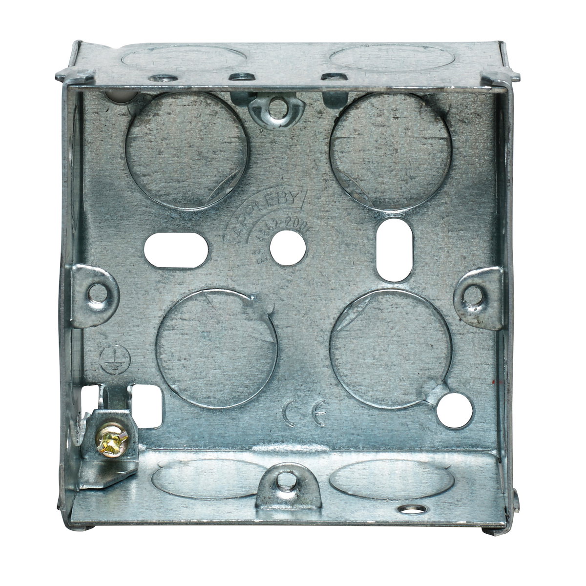 1 Gang Adjustable Lug Flush Steel Installation Box 35mm Depth