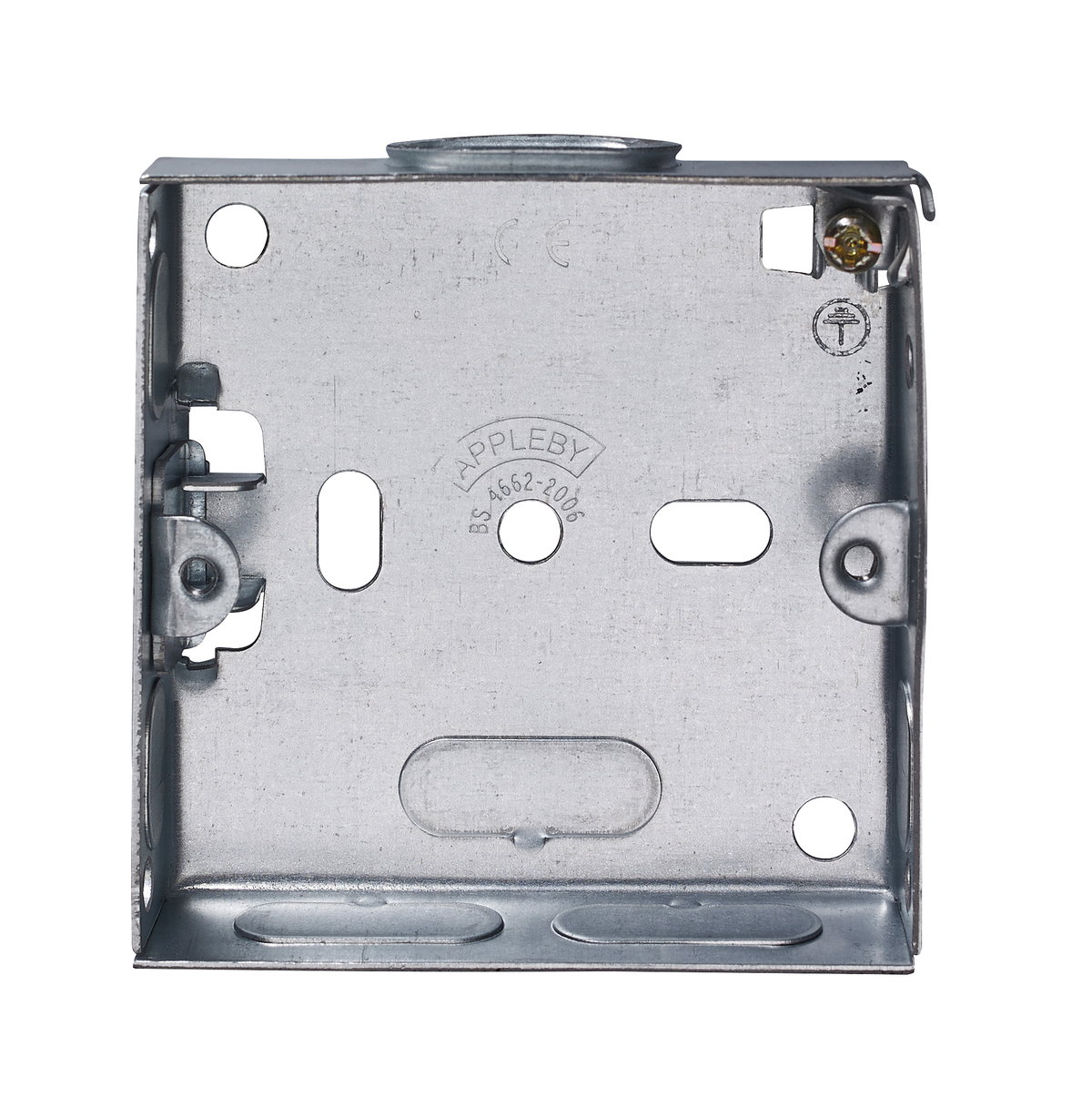 1 Gang Adjustable Lug Flush Steel Installation Box 16mm Depth
