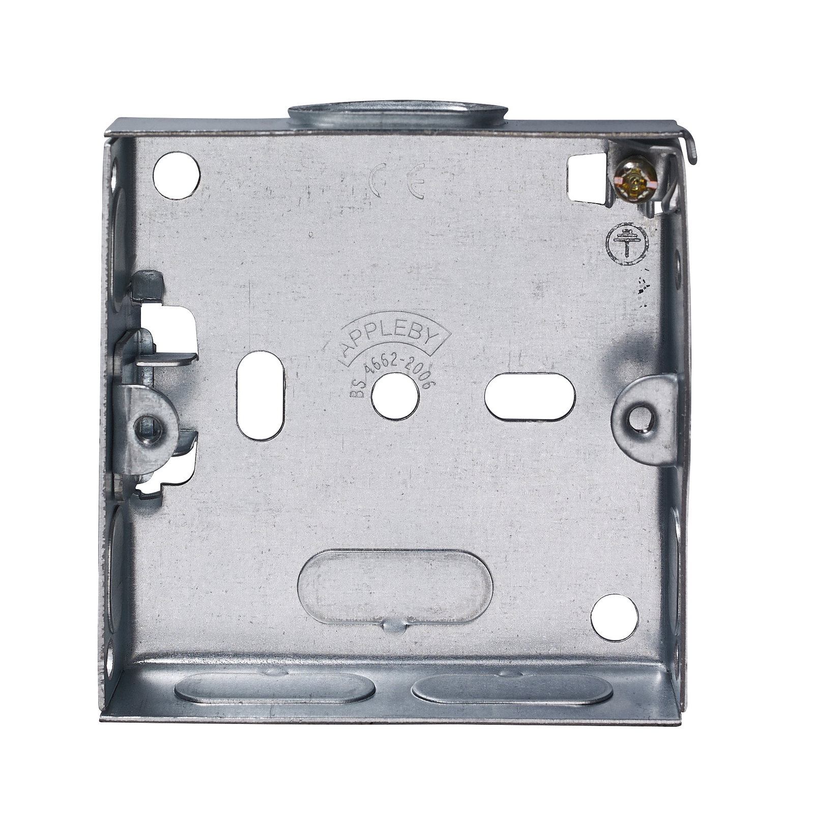 1 Gang Adjustable Lug Flush Steel Installation Box 16mm Depth