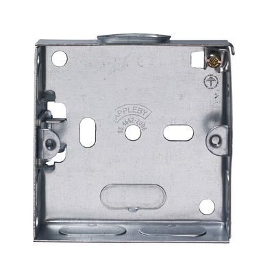 1 Gang Adjustable Lug Flush Steel Installation Box 16mm Depth