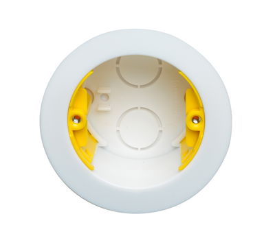 Circular Dry Lining Installation Box with 2 x 20mm Knockouts 35mm