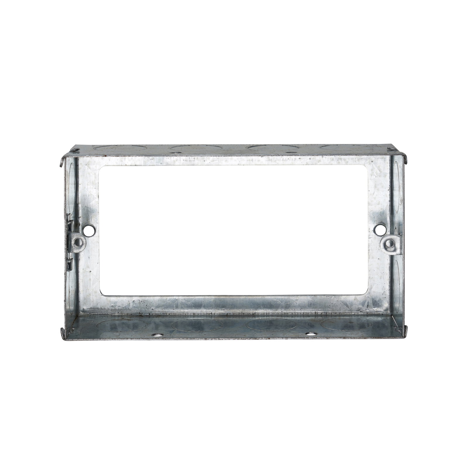 2 Gang Flush Steel Extension Box 35mm Depth