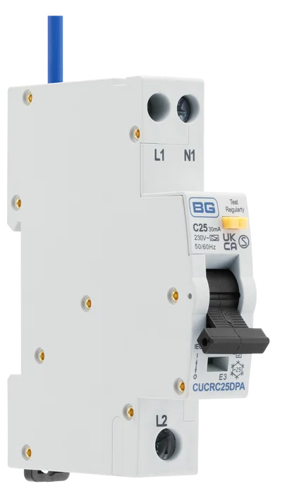 COMPACT 25A 30MA C CURVE TYPE A DOUBLE POLE RCBO BI-DIRECTIONAL