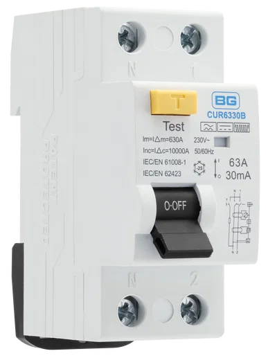 63A 30MA B TYPE RCD 2 POLE BI-DIRECTIONAL