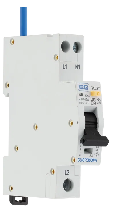 COMPACT 6A 30MA B CURVE TYPE A DOUBLE POLE RCBO SINGLE MODULE