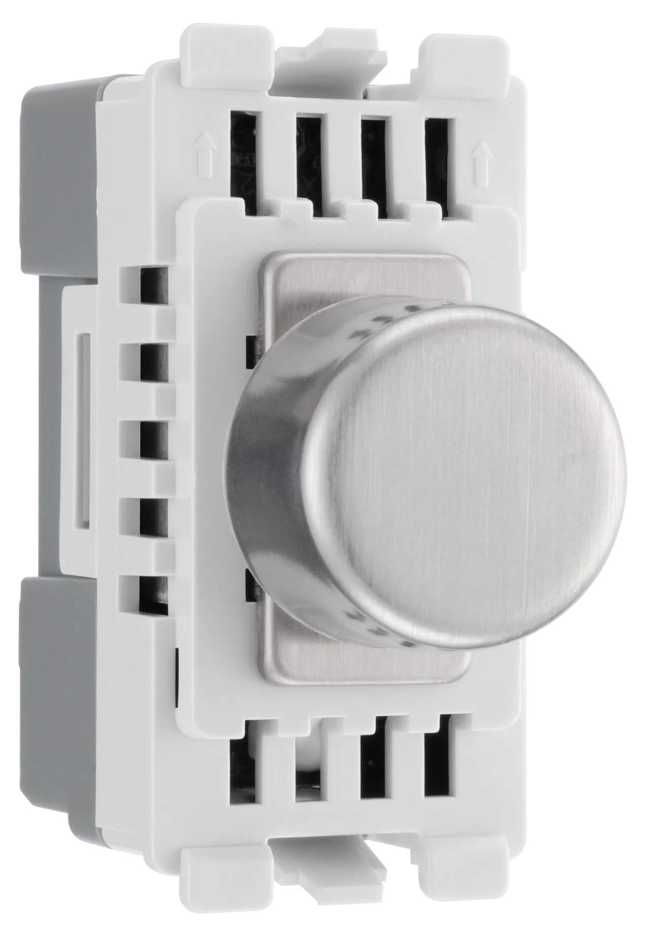 GRID DIMMER MODULE 2 WAY, INTELLIGENT DIMMER - BRUSHED STEEL