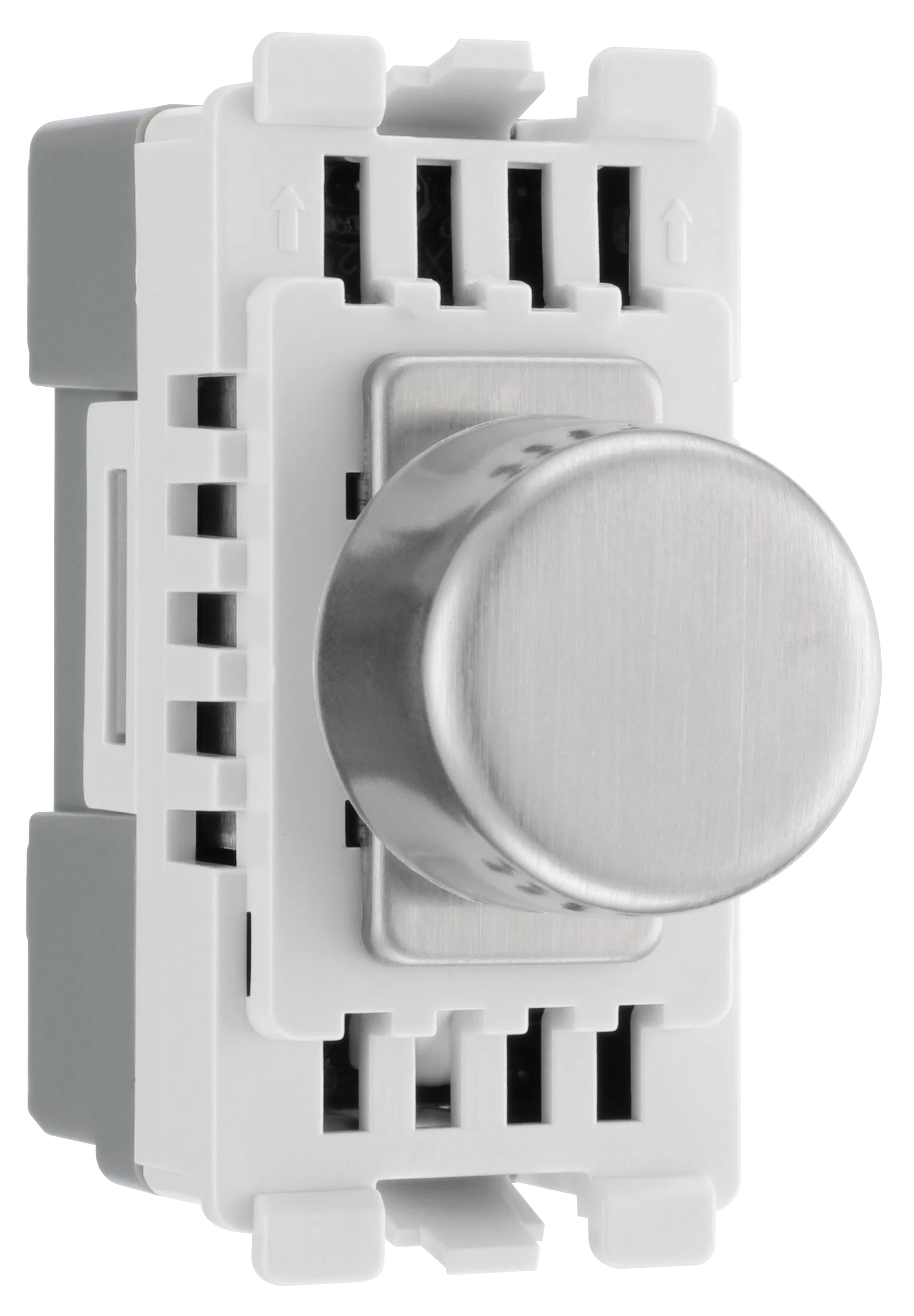 GRID DIMMER MODULE 2 WAY, INTELLIGENT DIMMER - BRUSHED STEEL