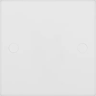 WHITE MOULDED SQUARE EDGE SINGLE 25A FLEX OUTLET PLATE