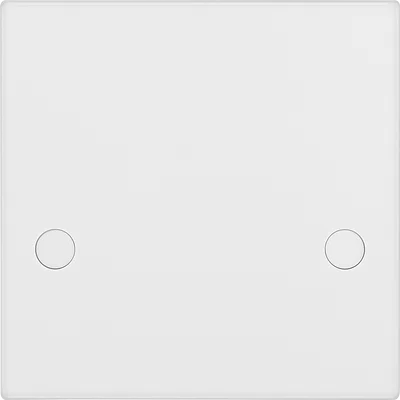 WHITE MOULDED SQUARE EDGE 45A COOKER FLEX OUTLET PLATE, BOTTOM ENTRY