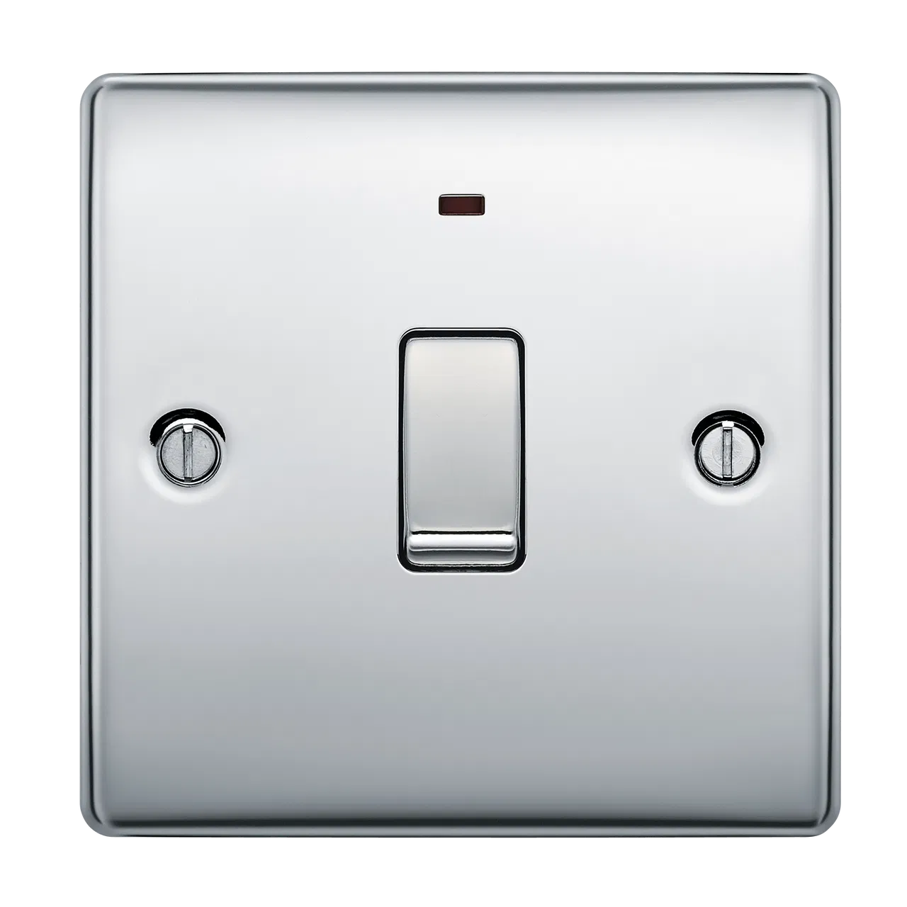 NEXUS METAL PEARL NICKEL SINGLE SWITCH, 20A WITH POWER INDICATOR