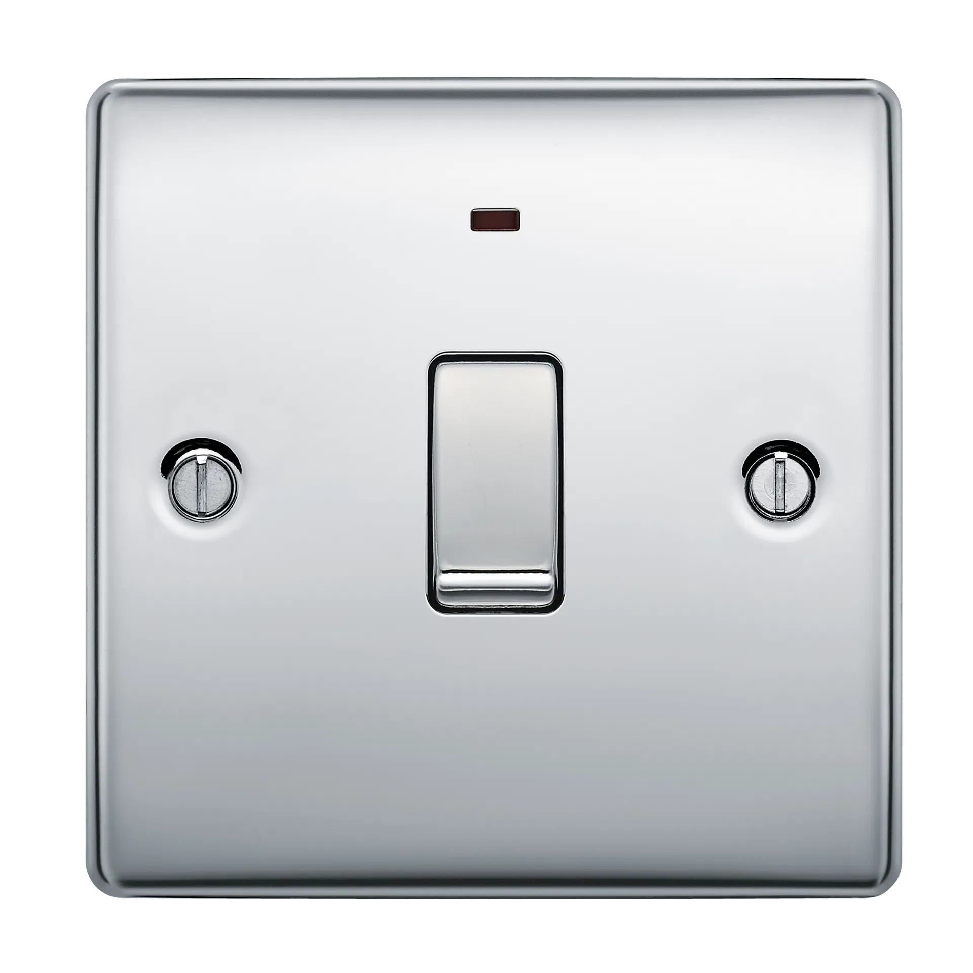 NEXUS METAL PEARL NICKEL SINGLE SWITCH, 20A WITH POWER INDICATOR