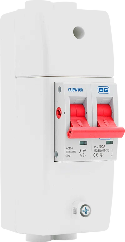 CUEMS1, MAIN SWITCH ENCLOSURE. CUSW100 IN A PLASTIC ENCLOSURE